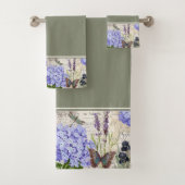 Ensemble de serviettes de bain botaniques (En situation)