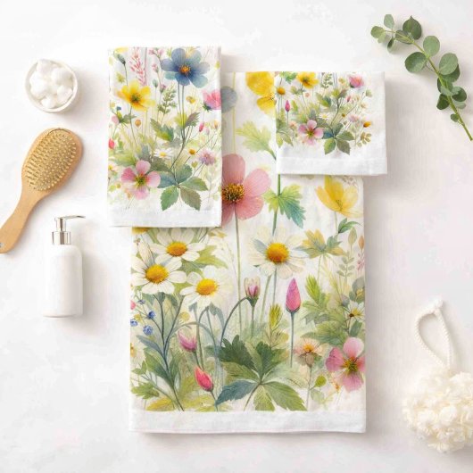 Ensemble de serviettes de bain botaniques Floral W