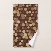 Ensemble de serviettes de bain Brown à points rétr (Serviette à main)
