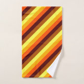 Ensemble De Serviettes De Bain Brown Orange Jaune (Serviette à main)