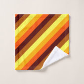 Ensemble De Serviettes De Bain Brown Orange Jaune (Gant de toilette)