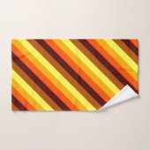 Ensemble De Serviettes De Bain Brown Orange Jaune (Serviette à main)