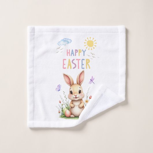 Ensemble de serviettes de bain Bunny de Pâques (Gant de toilette)