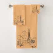 Ensemble de serviettes de bain Cafe Paris (En situation)