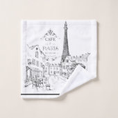 Ensemble de serviettes de bain Café Paris (Gant de toilette)