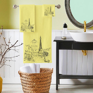 Ensemble de serviettes de bain Café Paris