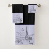 Ensemble de serviettes de bain Cafe Paris (En situation)
