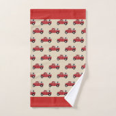 Ensemble de serviettes de bain camion rouge et vac (Serviette à main)