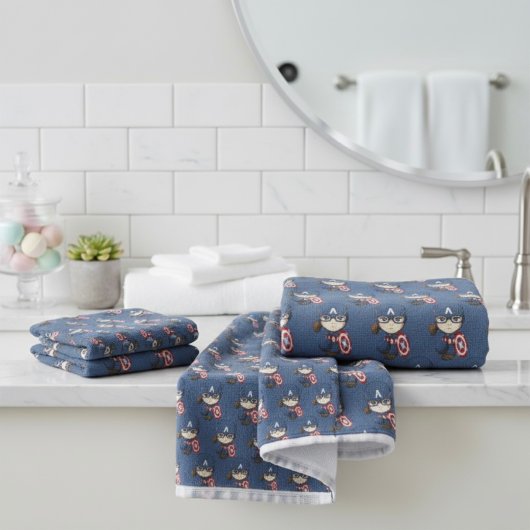 Ensemble de serviettes de bain Captain America