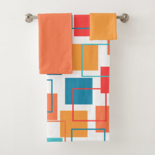 Ensemble de serviettes de bain carré et Outlines