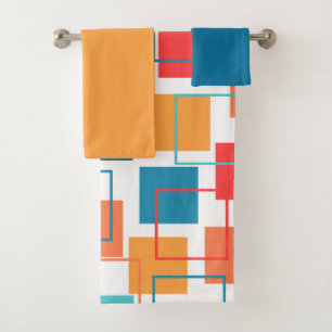 Ensemble de serviettes de bain carré et Outlines