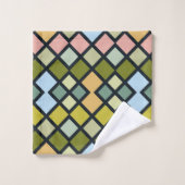 Ensemble de serviettes de bain carrés abstraits en (Gant de toilette)