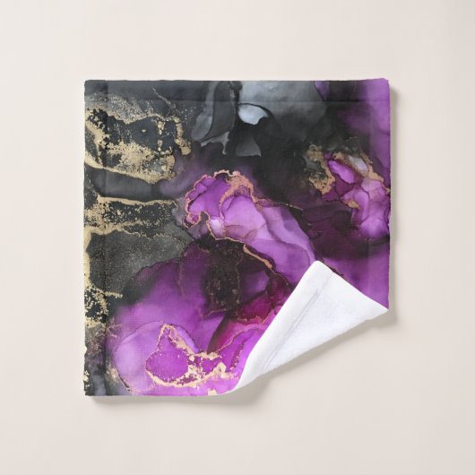 Ensemble de serviettes de bain céleste noir rose o (Gant de toilette)