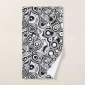 Ensemble de serviettes de bain cercles abstraits (Serviette à main)