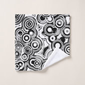 Ensemble de serviettes de bain cercles abstraits (Gant de toilette)