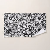 Ensemble de serviettes de bain cercles abstraits (Serviette à main)
