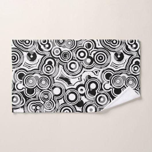 Ensemble de serviettes de bain cercles abstraits (Serviette à main)