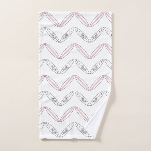 Ensemble de serviettes de bain Chevron Surfboard B (Serviette à main)