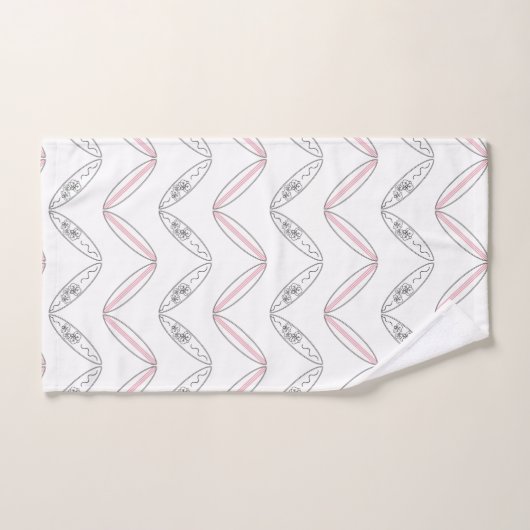Ensemble de serviettes de bain Chevron Surfboard B (Serviette à main)