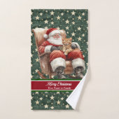 Ensemble de serviettes de bain chic Santa Claus (Serviette à main)