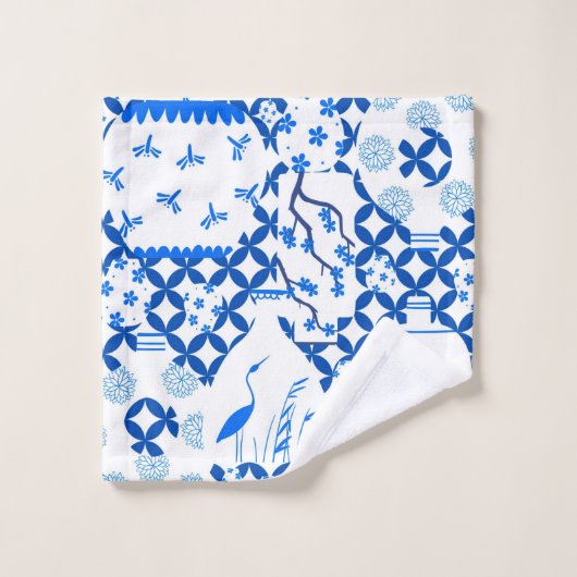 Ensemble de serviettes de bain Chinoiserie Ginger (Gant de toilette)