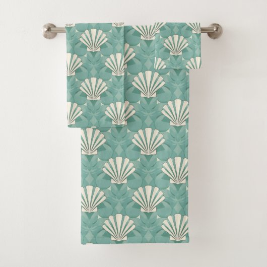 Ensemble de serviettes de bain Clamshells (En situation)