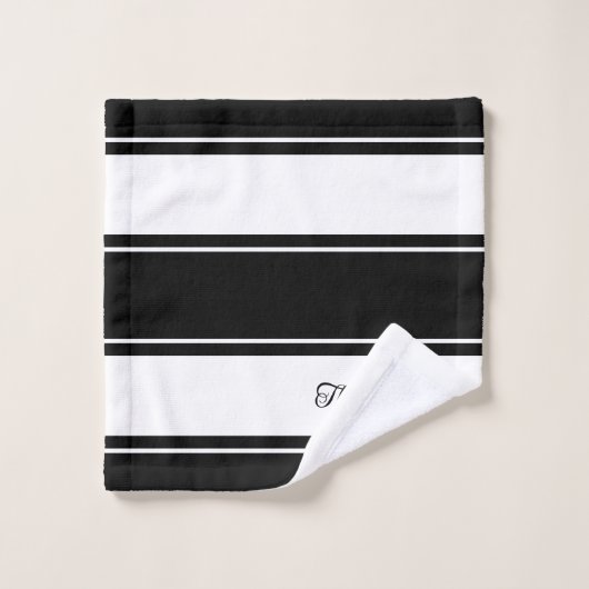 Ensemble de serviettes de bain classique blanc et  (Gant de toilette)