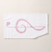 Ensemble de serviettes de bain Clé de sol rose (Serviette à main)