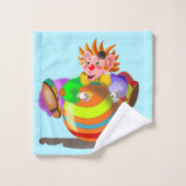 Ensemble de serviettes de bain Clown Joyeux pour E (Gant de toilette)