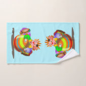 Ensemble de serviettes de bain Clown Joyeux pour E (Serviette à main)