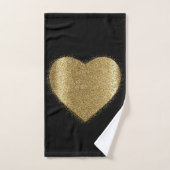 Ensemble de serviettes de bain coeur Valentine Gol (Serviette à main)