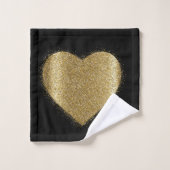 Ensemble de serviettes de bain coeur Valentine Gol (Gant de toilette)