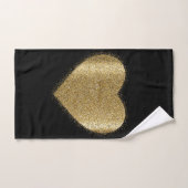 Ensemble de serviettes de bain coeur Valentine Gol (Serviette à main)