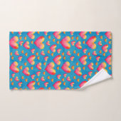 Ensemble de serviettes de bain coeurs aquarelle mu (Serviette à main)