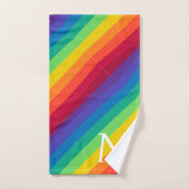 Ensemble de serviettes de bain coloré Monogramme p (Serviette à main)