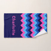 Ensemble de serviettes de bain cool Blue Pink Chev (Serviette à main)