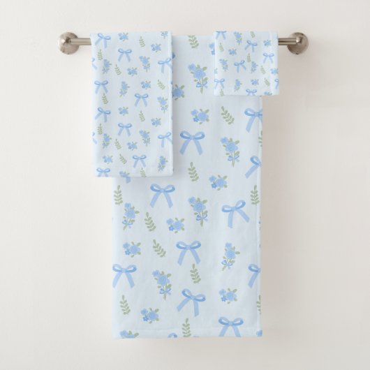 Ensemble de serviettes de bain Coquette Été Bleu C (En situation)