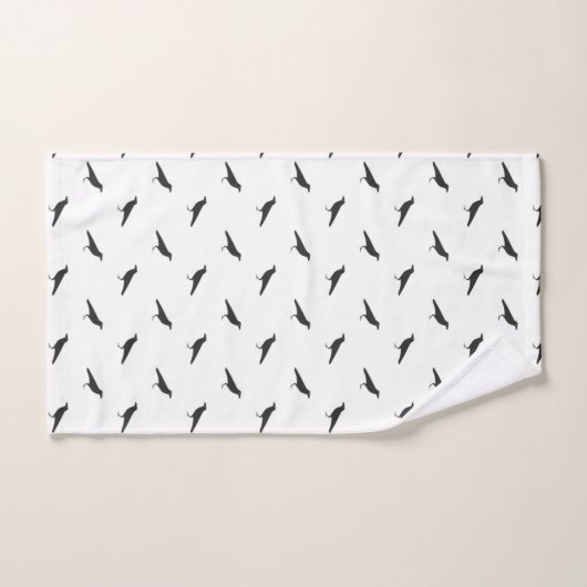 Ensemble de serviettes de bain corbeaux noirs (Serviette à main)