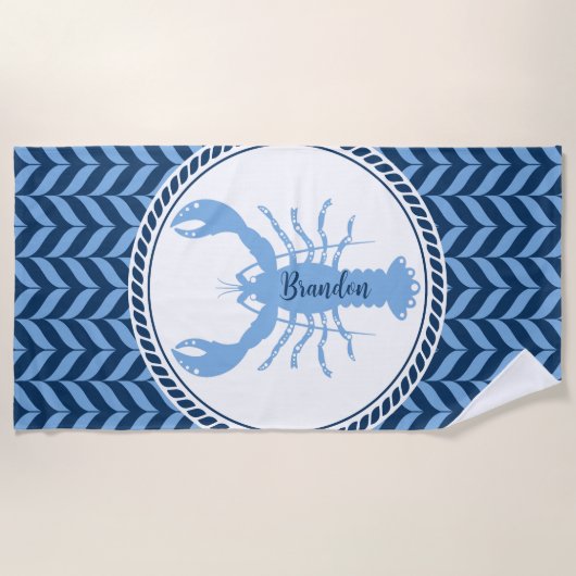 Ensemble de serviettes de bain côtières au bleu na (Devant)