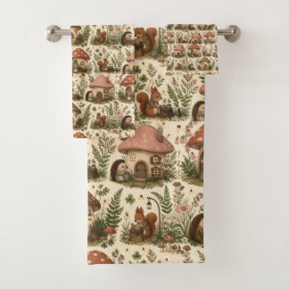 Ensemble de serviettes de bain Cottagecore Woodlan