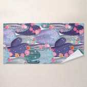 Ensemble de serviettes de bain couleur Motif Cactu (Serviette de bain)