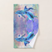 Ensemble de serviettes de bain Couple Dauphin Daup (Serviette à main)