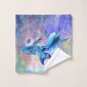 Ensemble de serviettes de bain Couple Dauphin Daup (Gant de toilette)