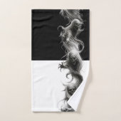 Ensemble de serviettes de bain crâne gothique fonc (Serviette à main)