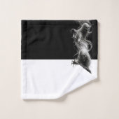 Ensemble de serviettes de bain crâne gothique fonc (Gant de toilette)