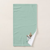 Ensemble de serviettes de bain croix et florales (Serviette à main)