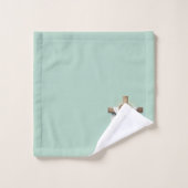 Ensemble de serviettes de bain croix et florales (Gant de toilette)