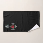 Ensemble de serviettes de bain Crucifix et Rose (Serviette à main)