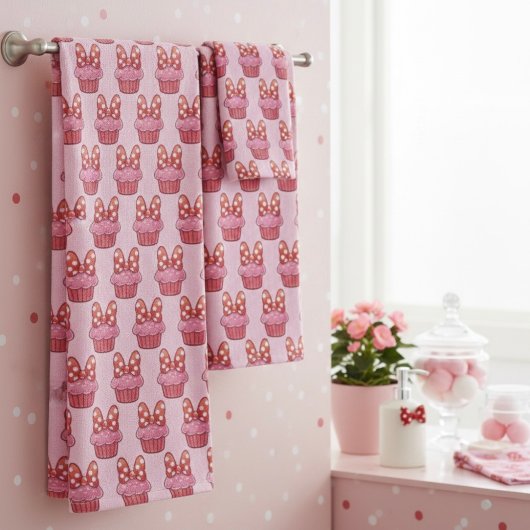 Ensemble de serviettes de bain Cupcake