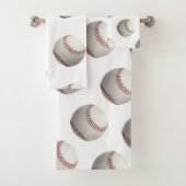 Ensemble de serviettes de bain de baseball (En situation)